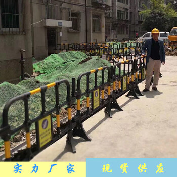 江门开平塑料胶马护栏黄黑市政胶马围挡运输方便