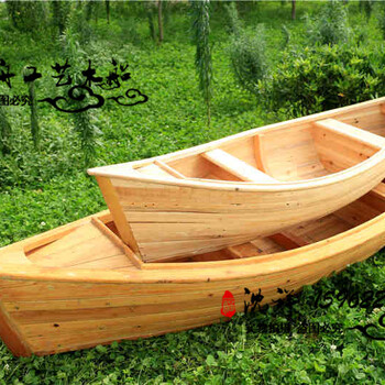 两头尖木船装饰雄鸡木船批发，尖头船养花船景区装饰船