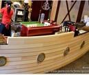 深圳木质装饰船沙盘木船大厅景观船