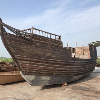 天津海盗船厂家欧式木船景观船装饰木船
