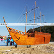 手工定制沙滩海盗船景观船厂家直销装饰船图片