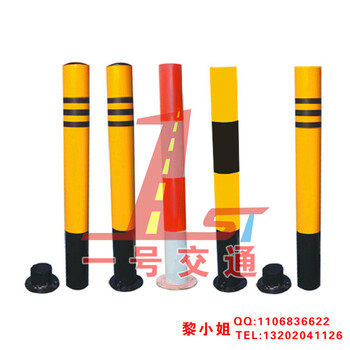 广州一好交通生产铁立柱定制固定警示柱防撞柱黄黑反光柱路桩路障