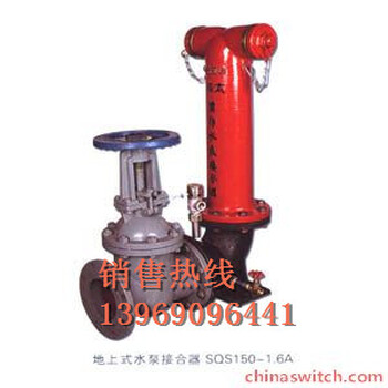 黑龙江生产厂家供应地上式消防水泵接合器SQS100-1.6SQS150-1.63C认行业