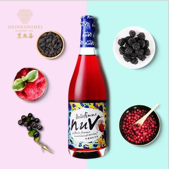 黑尚莓Nuvo鲜酿蔓越莓桃花酒起泡酒气泡果酒鸡尾酒树莓酒500ml