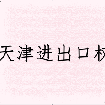 在天津办理进出口经营权的一般流程是啥？