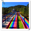 长卷又泼墨七彩滑道外观彩虹滑道颜值彩虹滑梯网红游乐设施