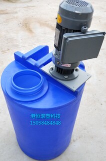 60L80L100L圆形加药箱耐酸碱防腐蚀化工液体搅拌桶水处理搅拌水箱图片2