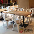 广州餐桌椅厂家供应铁艺餐桌椅西餐厅桌椅组合实木工业风餐桌椅
