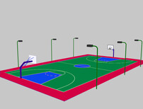 广州铺设硬地丙烯酸球场硅PU球场，学生球场地面施工篮球场建设工图片4
