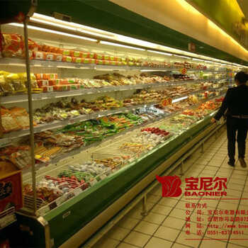 山东潍坊超市风幕柜多少钱一米，饮料冷藏柜定做需要多少钱？
