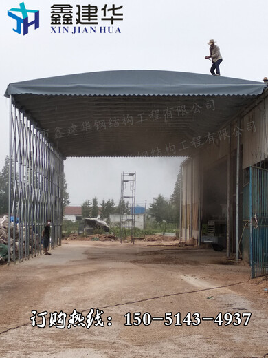 湖州安吉县抗风雨棚批发可伸缩固定帐篷帆布带脚轮雨棚