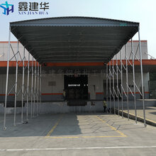 三亚海棠区大型帆布物流推拉蓬活动式仓库棚厂家制作图解图片