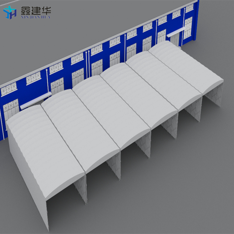 仙桃绿化违建活动篷_大型储物推拉篷效果图