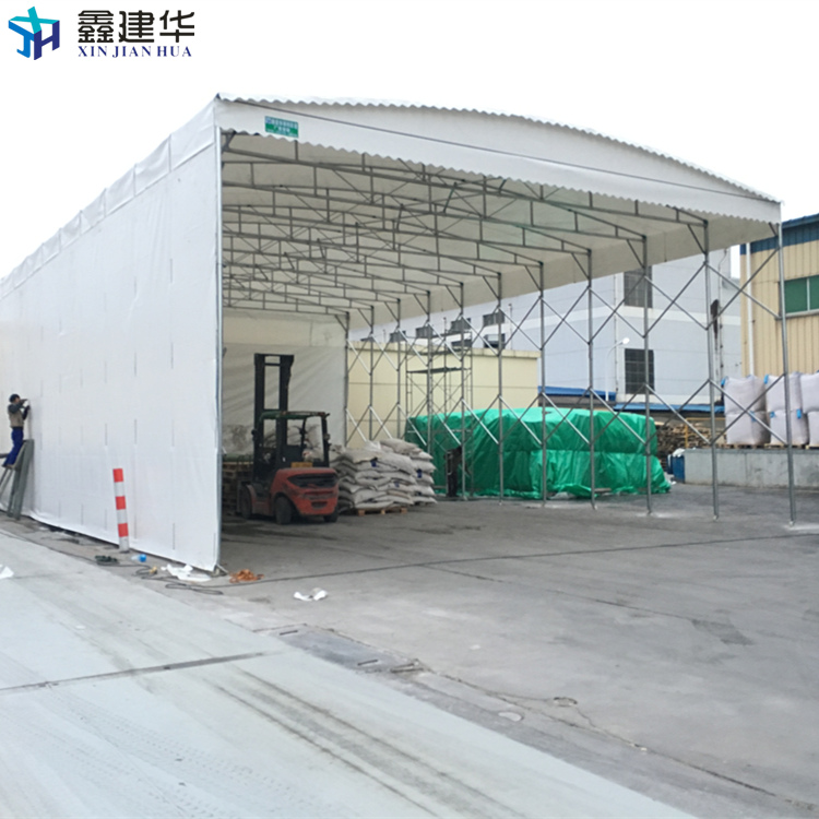内江工厂电动蓬-户外仓储雨蓬材料划分种类