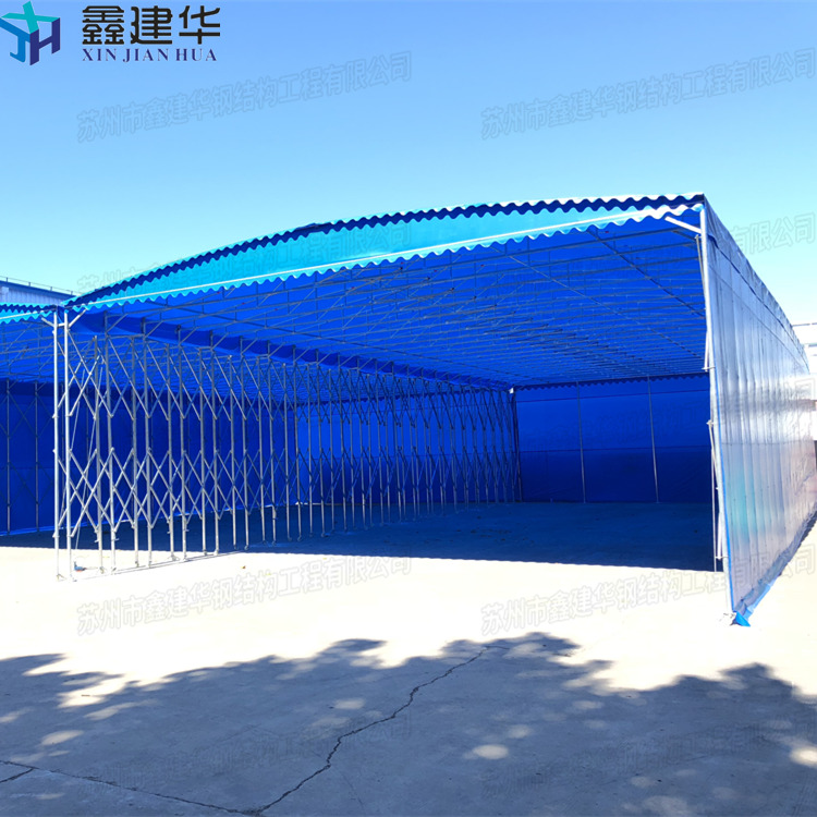 襄阳大型仓储帐篷-活动式雨蓬设计