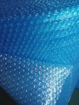 厂家供应蓝色单层气泡膜防静电气泡膜塑料气泡包装材料