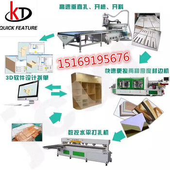 济南快特数控排钻包加圆盘换刀开料机排钻包加加工中心开料机