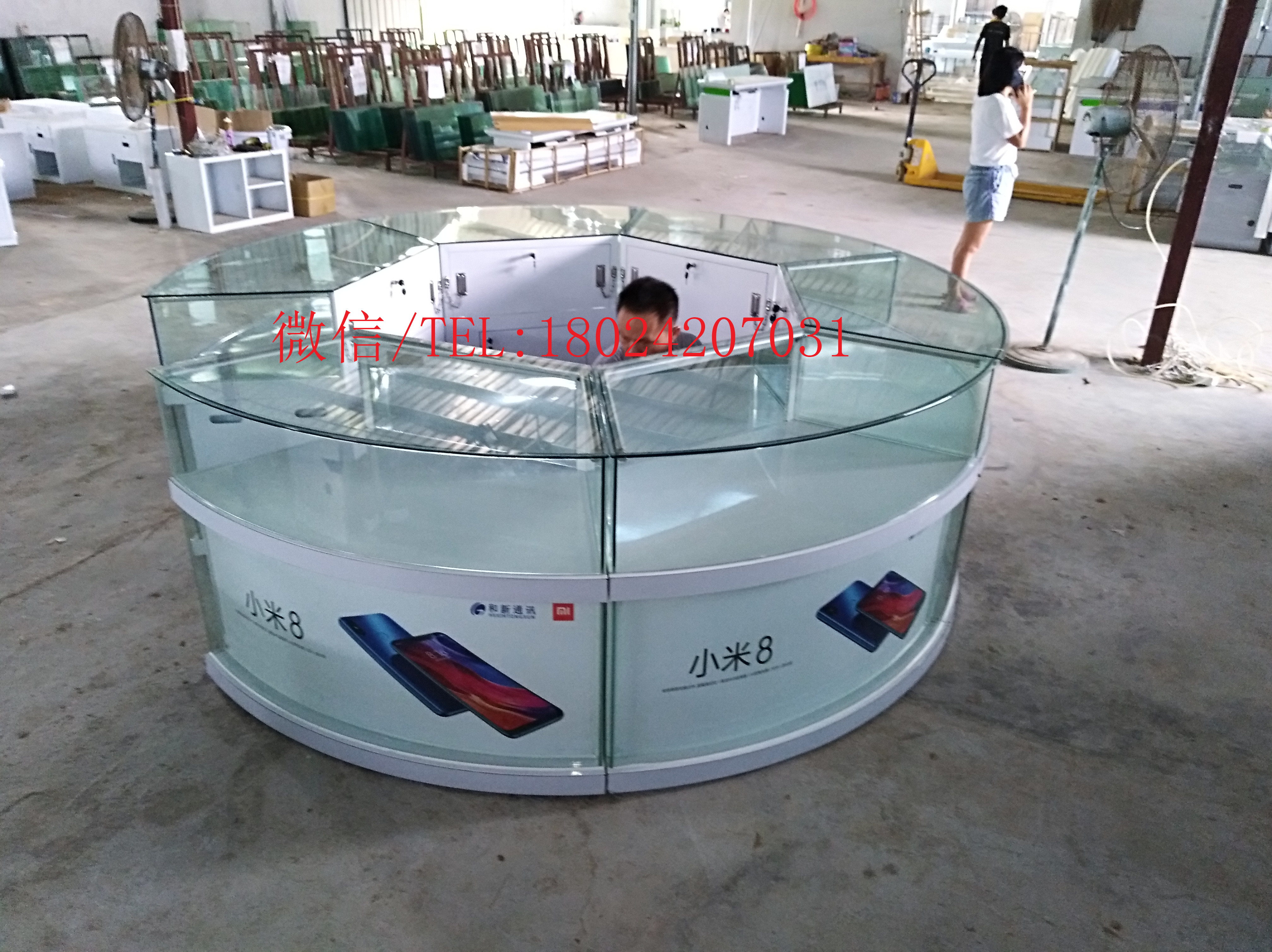 河南oppo手机柜台展示柜图片中国移动联通电信受理台