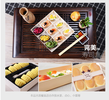 木制印花壽司盒彩色日式壽司盒打包盒一次性烘焙包裝盒