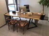 廠家直銷風格實木大板臺天然整塊無拼接茶桌會議桌辦公桌