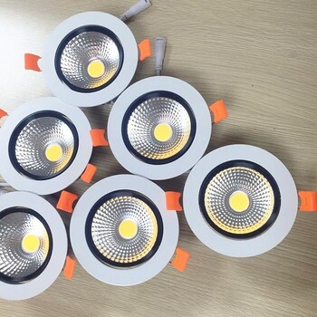 廠家LED天花燈電鍍金色銀色洞燈牛眼燈筒燈新款高亮度射燈