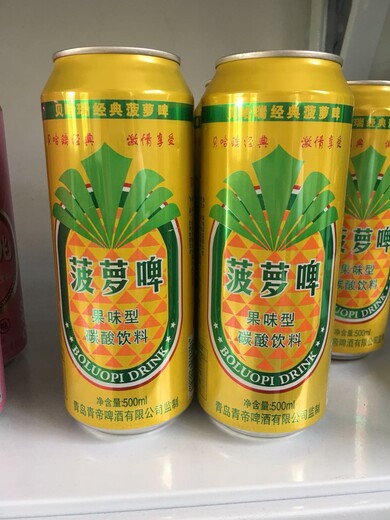 贝哈瑞易拉罐菠萝果啤