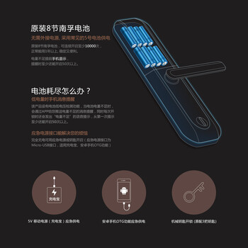 CS-DL1-RBT家用指纹密码锁-标准锁体家用木门防盗门锁别墅门锁山东思路批发供应