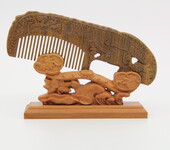 木质工艺品-雕刻檀木梳19cm祥龙款源头木梳厂家一手货源