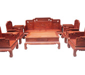 鲁创红木非洲花梨木红木客厅沙发实木古典家具刺猬紫檀沙发国色天香沙发