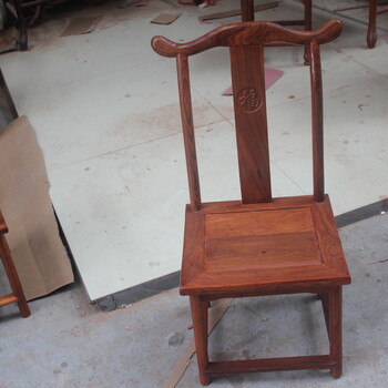 鲁创红木非洲花梨木红木家具古典工艺家具客厅家具小靠背椅