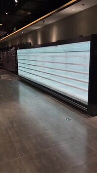 鄭州裕豐廚具市場定做菜品保鮮柜噴霧風(fēng)幕柜的廠家