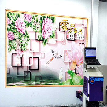 3d墙体彩绘uv打印机立体大型喷绘机自动户内外背景墙设备广告