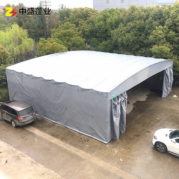 深圳定做大型仓库帐篷户外遮阳棚停车移动推拉蓬伸缩雨棚