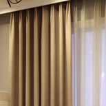 加厚简约现代成品遮阳隔热全遮光布卧室客厅落地窗帘图片2