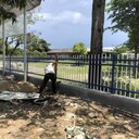 清遠鋅鋼圍墻護欄小區社區圍欄學(xué)校外墻柵欄別墅庭院護欄現貨促銷(xiāo)