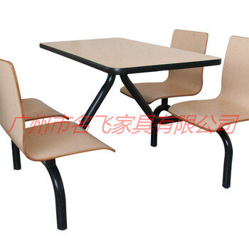 广州食堂桌椅，食堂桌椅厂家，四人位连体桌椅，哪里有食堂桌椅卖