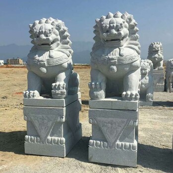 明石石业石雕狮子,桐城汉白玉石狮子-200对石狮子成品