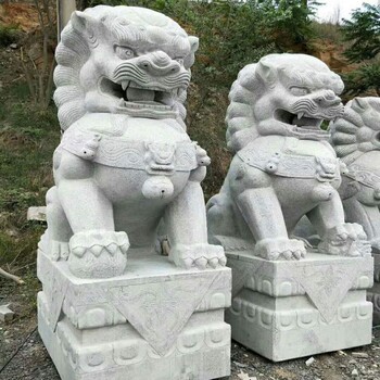 明石石业石雕狮子,广州青石石狮子厂家