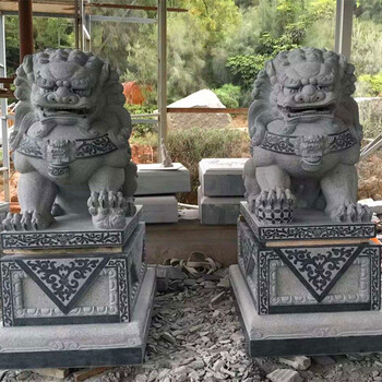 明石石业石雕狮子,连云港汉白玉石狮子厂家