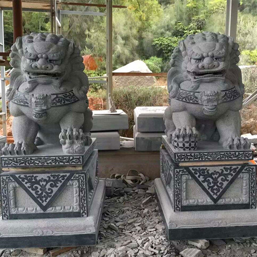 杭州汉白玉石狮子厂家,石雕狮子