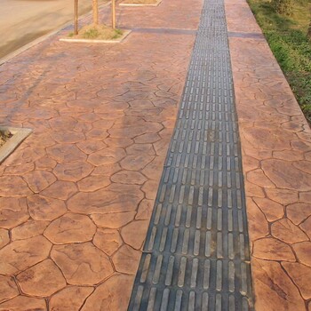 艺地压模混凝土黑龙江彩色水泥路面佳木斯硬化路面