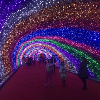 上海涛涛厂家设计制作灯光展造型时光隧道出租灯光展出租