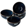 韩国COHAS光釉陶瓷餐具碗5件套深蓝M图片