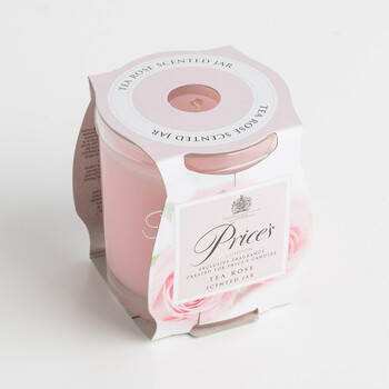 英国原产PRICE'S玻璃香薰蜡烛香氛烛台茶玫瑰香味300g