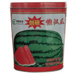 供应创研懒汉瓜王种子罐扁形西瓜罐定制