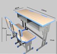 单人双人课桌椅厂家直销可升降加厚中小学生补习班辅导培训班书桌图片