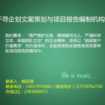 环江千寻企划代做本地项目可研报告