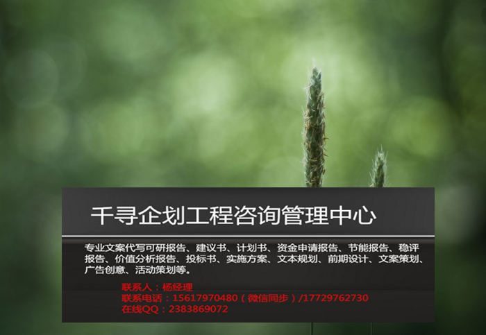 凭祥千寻企划撰写节能评估报告案列分析