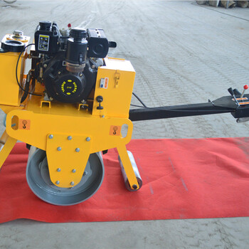 自行式小型压路机600型单钢轮手扶振动压土机无级变速