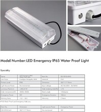 LED应急防水壁灯0.3米三防灯IP65非持续3W3HLED应急三防灯